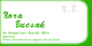 nora bucsak business card